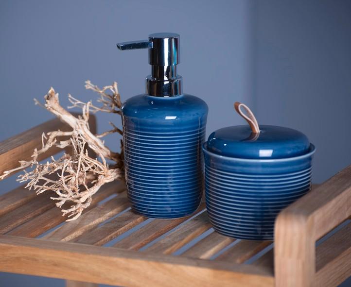 Wenko Sada keramik krukke - Marinebl&aring;