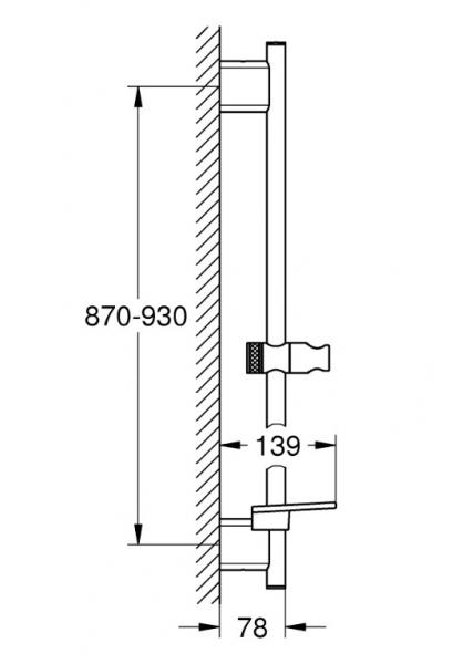 Grohe Rainshower SmartActive komplet brusesystem - 900 mm - Mat sort