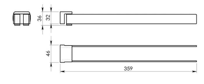 Hefe Piren dobbelt h&aring;ndkl&aelig;deholder - Mat sort