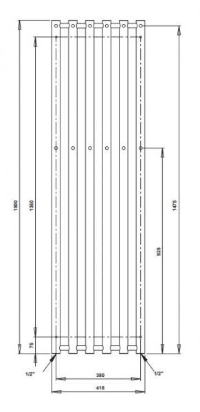 Str&oslash;mberg Regus kombi-h&aring;ndkl&aelig;det&oslash;rrer - 42x150 cm. - Hvid