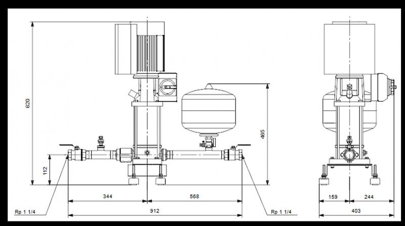 Grundfos Hydro Solo E trykfor&oslash;geranl&aelig;g CRIE 5-5