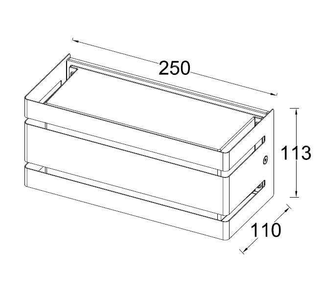 Lutec Architectural Vidar udend&oslash;rslampe til v&aelig;g