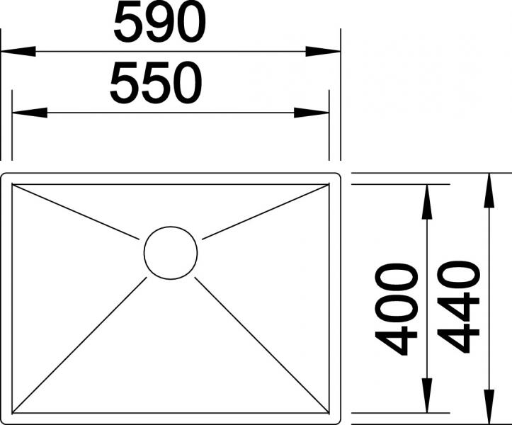 Blanco Zerox 550-U k&oslash;kkenvask
