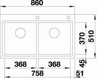 Blanco Divon II 8-IF k&oslash;kkenvask - Rustfrit st&aring;l
