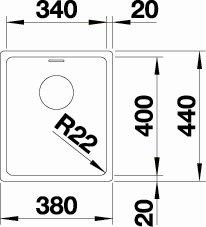 Blanco Andano 340-U k&oslash;kkenvask
