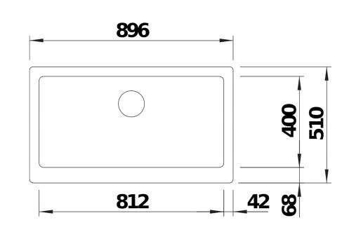 Blanco Vintera XL 9-UF k&oslash;kkenvask - Antracit
