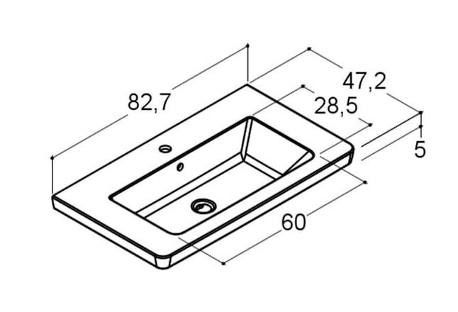 Dansani Larghetto 80 m&oslash;belvask - 1 hanehul