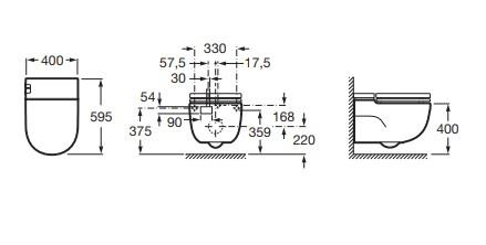 Roca Meridian In-Tank v&aelig;gh&aelig;ngt toilet m/indbygget cisterne og s&aelig;de