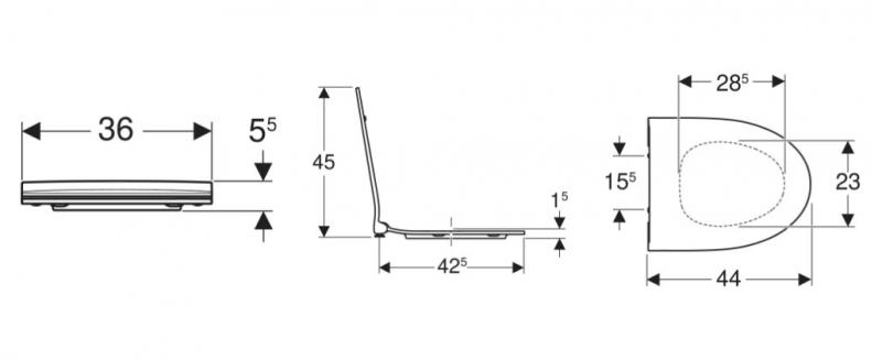 If&ouml; Spira sandwich toilets&aelig;de m/SoftClose og QuickRelease