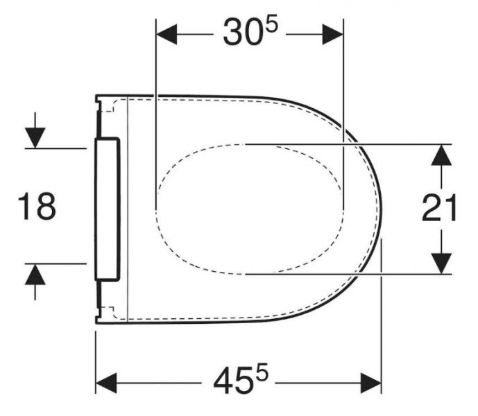 Geberit ONE toilets&aelig;de m/SoftClose og QuickRelease - Alpin-hvid