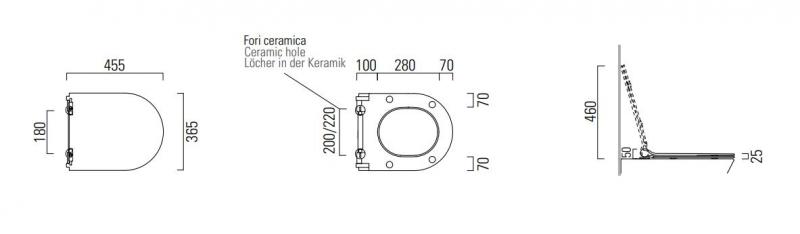 GSI Pura toilets&aelig;de m/softclose og quickrelease - Tortora