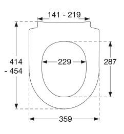 Pressalit Sway toilets&aelig;de m/softclose og lift off - Mat hvid