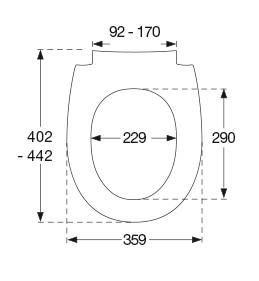 Pressalit Sway Uni toilets&aelig;de m/soft close og lift-off beslag - Hvid