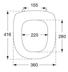 Pressalit Aqua toilets&aelig;de - Hvid