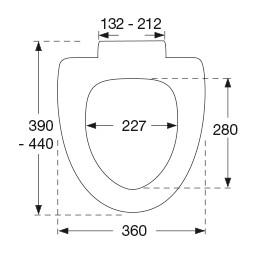 Pressalit Sign 624 Toilets&aelig;de m/ softclose og lift off - Hvid