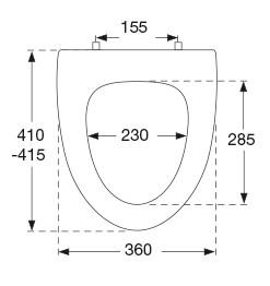 Pressalit Ceranova toilets&aelig;de u/ l&aring;g - hvid