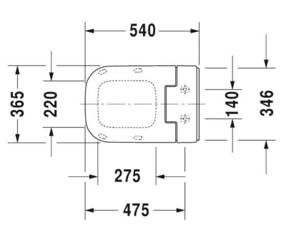 Duravit Sensowash Slim bidets&aelig;de til Happy D.2