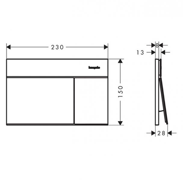hansgrohe iFrame Element E betjeningsplade - B&oslash;rstet bronze