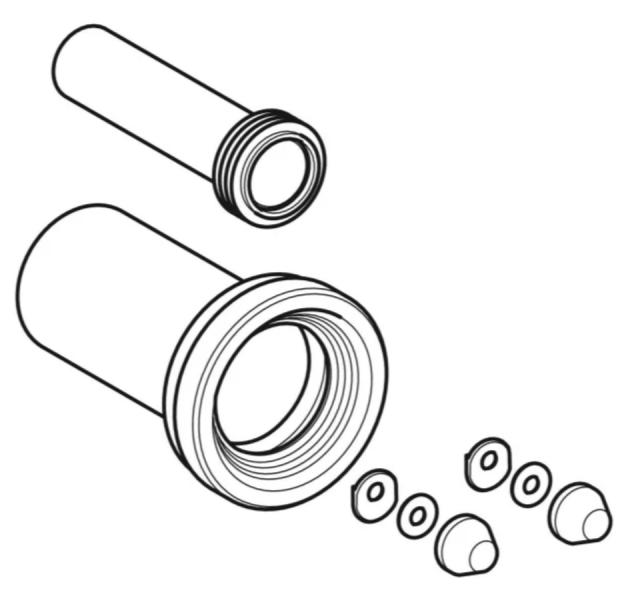 Geberit Ferules&aelig;t PEH til v&aelig;gh&aelig;ngt WC &oslash; 45/90 mm