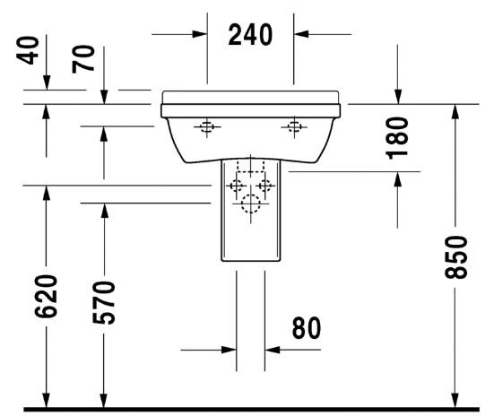 Duravit Starck 3 50 h&aring;ndvask t/v&aelig;g