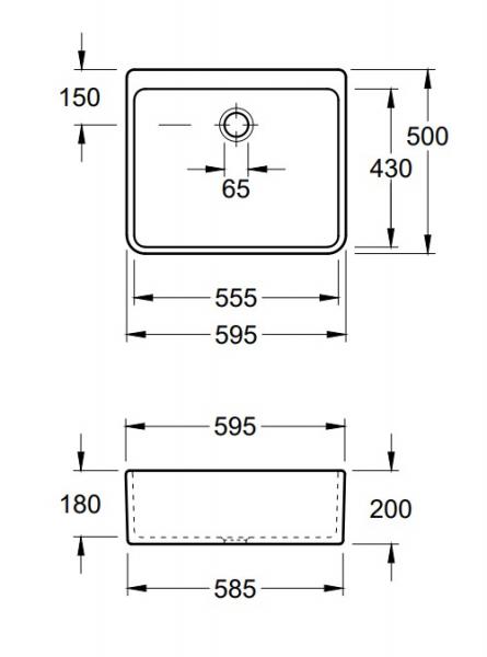 Villeroy & Boch 6322 O. Novo reng&oslash;ringsvask t/v&aelig;g - Hvid Alpin