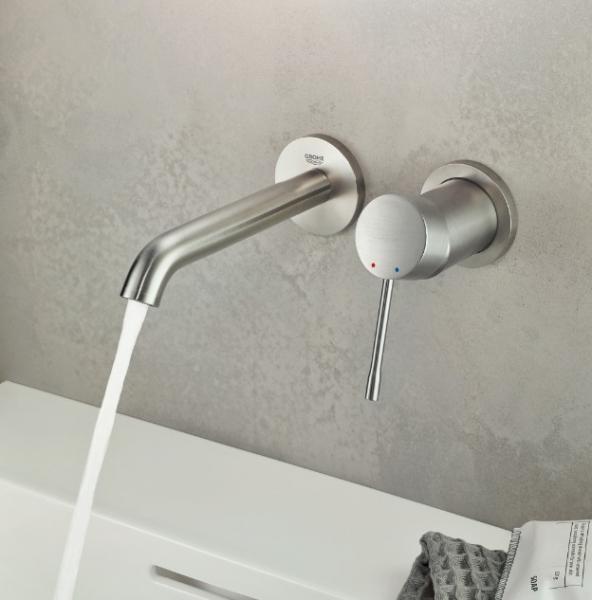 Grohe Essence New komplet armatur til indbygning i v&aelig;g - Supersteel