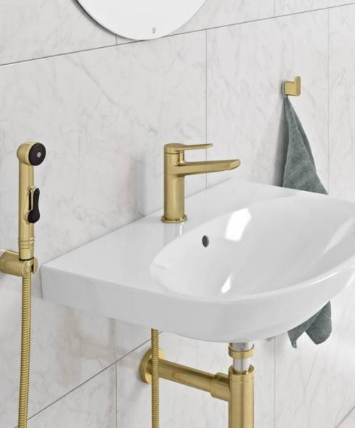 Gustavsberg Epic h&aring;ndvaskarmatur m/sidebruser - B&oslash;rstet messing