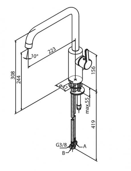 Damixa Silhouet k&oslash;kkenarmatur - Mathvid