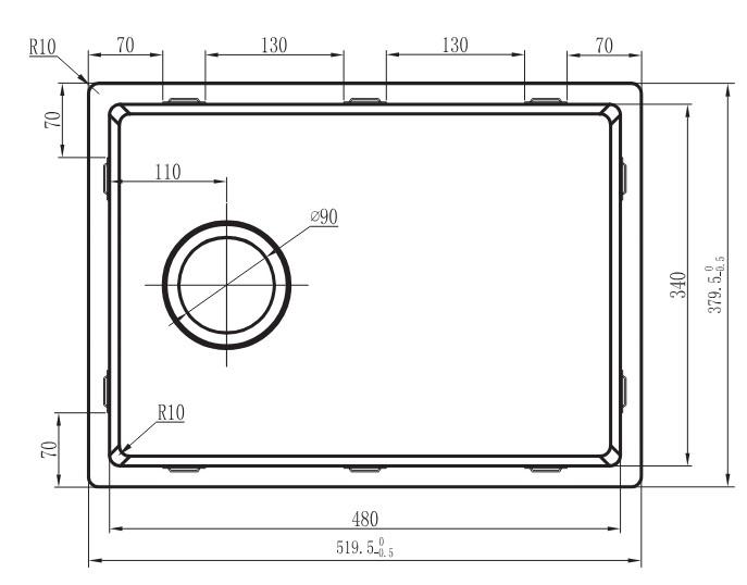 Lavabo DK480 k&oslash;kkenvask m/hansgrohe k&oslash;kkenarmatur i krom