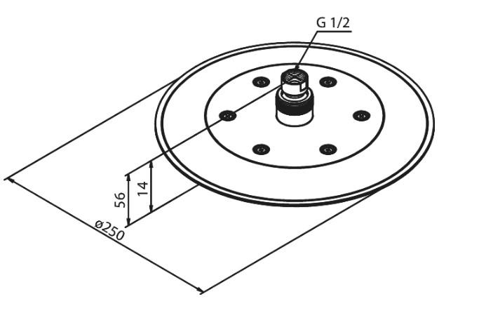 Damixa Silhouet hovedbruser - &Oslash;250 - B&oslash;rstet messing