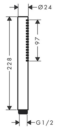 hansgrohe Pulsify S stavh&aring;ndbruser 1 jet m/EcoSmart+ - Krom