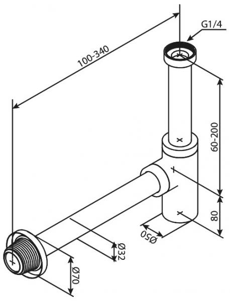 Damixa vandl&aring;s h&aring;ndvask 1 1/4 - Mat hvid
