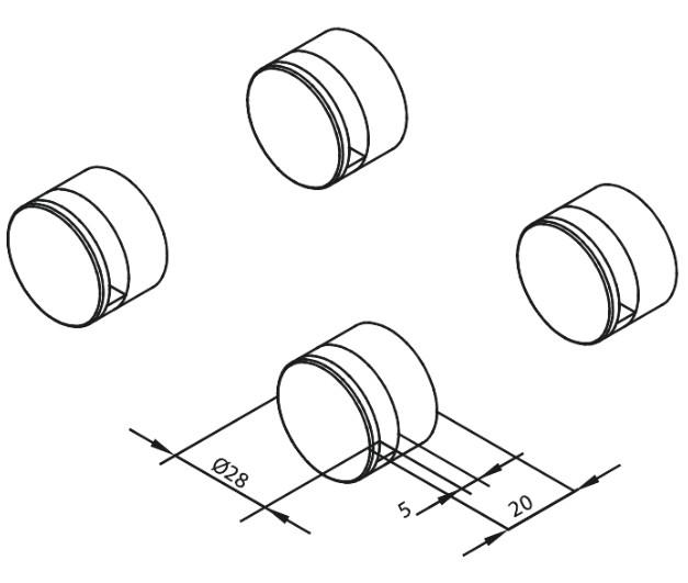 Damixa spejlholdere (s&aelig;t &aacute; 4 stk.)