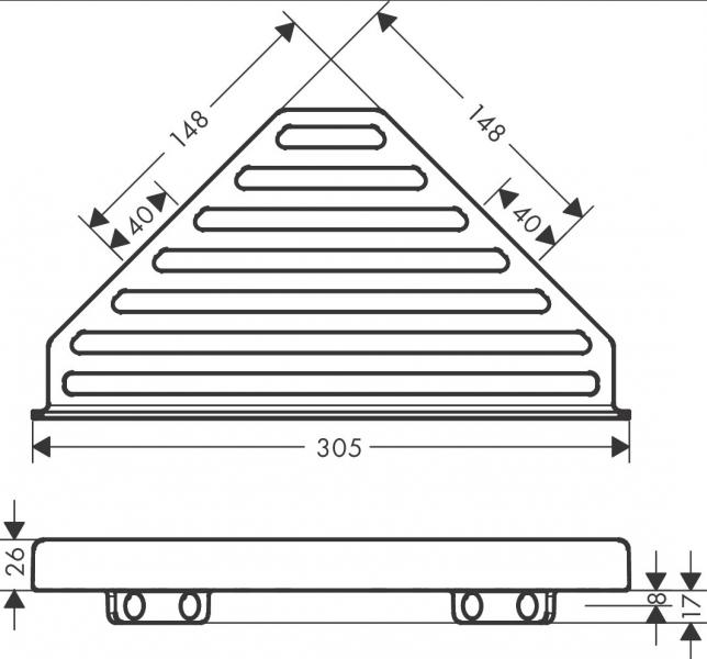 Hansgrohe AddStoris hj&oslash;rnehylde - Krom