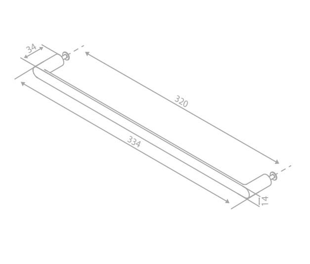 Damixa Zen m&oslash;belgreb CC 320 mm - Krom
