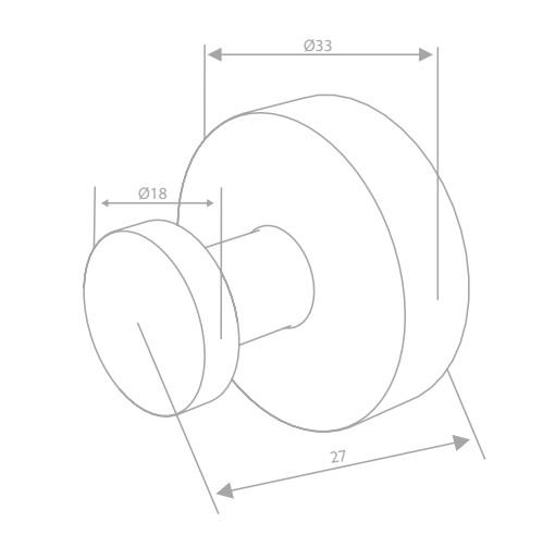 Damixa Zen h&aring;ndkl&aelig;dekrog m/roset 2 stk. - B&oslash;rstet messing