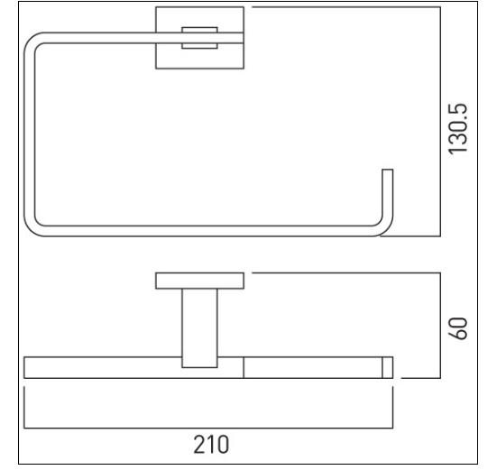 Str&oslash;mberg Levin h&aring;ndkl&aelig;dering i krom til v&aelig;gmontering