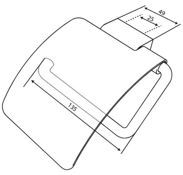 Damixa Zen toiletrulleholder m/l&aring;g - Steel