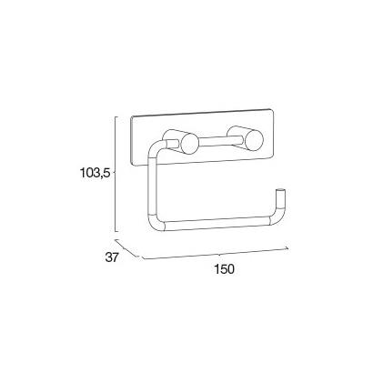 Pressalit toiletpapirholder m/bagplade - Rustfrit st&aring;l