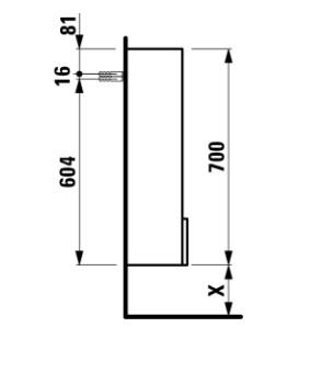 Laufen Base overskab m/greb - H&oslash;jreh&aelig;ngslet - Hvid mat