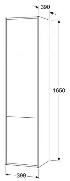 Gustavsberg Artic 40 h&oslash;jskab - Askegr&aring;