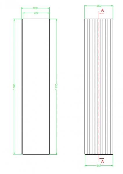 Sanibell Proline h&oslash;jskab m/lameller - Mat sort