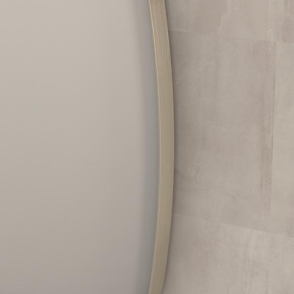 Sanibell Ink SP29 superellipse spejl m/ramme 80 x 80 cm - B&oslash;rstet rustfrit st&aring;l