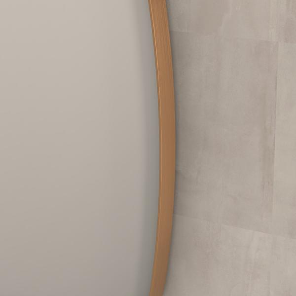 Sanibell Ink SP29 superellipse spejl m/ramme 50 x 100 cm - B&oslash;rstet kobber