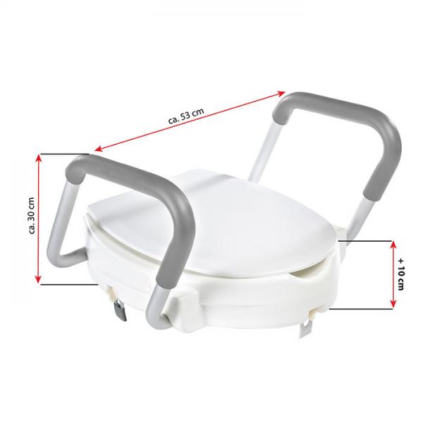 Ridder Assistent toiletforh&oslash;jer m/arml&aelig;n - Hvid