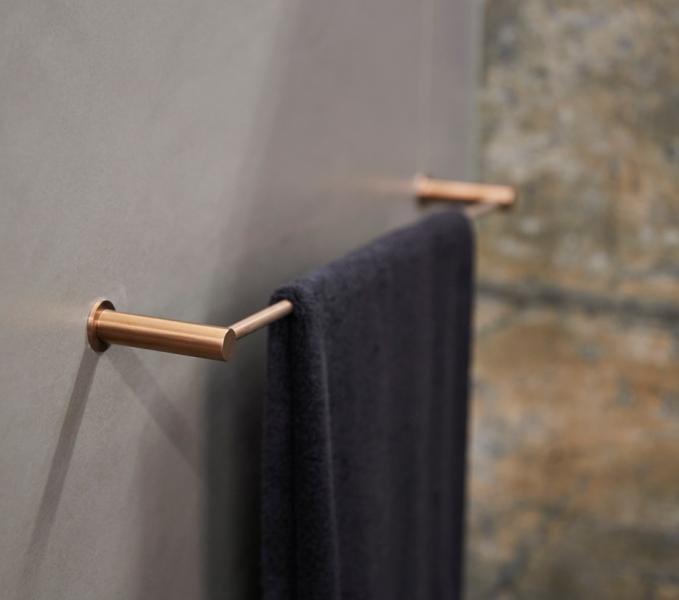 Cass&oslash;e h&aring;ndkl&aelig;destang 60 cm - B&oslash;rstet kobber