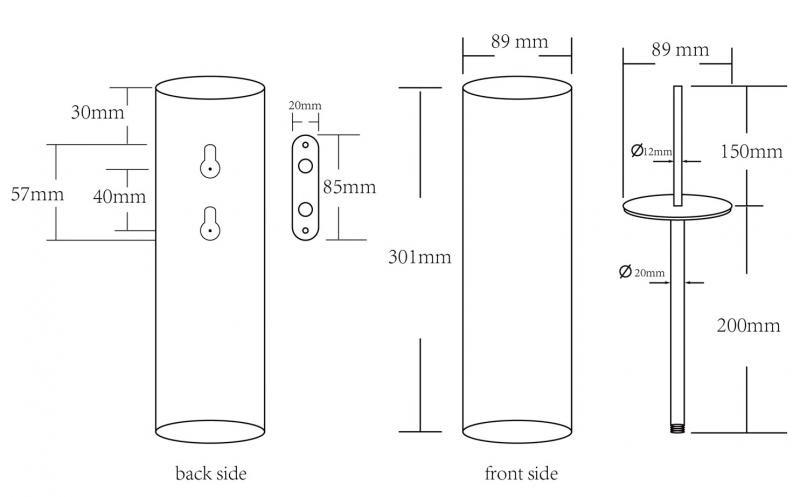 Cass&oslash;e A4 toiletb&oslash;rste t/v&aelig;g - Mat bronze