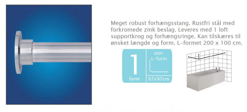 Hefe Kvalitets forh&aelig;ngsstang L-form