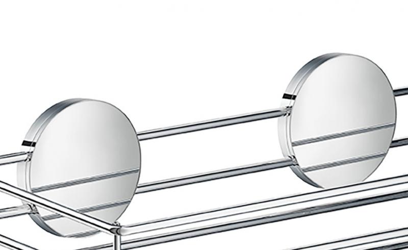 Beslagsboden l&oslash;se beslag til selvkl&aelig;bende brusekurv - Krom