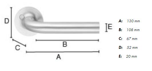 Beslagsboden udend&oslash;rsgreb B176N - B&oslash;rstet rustfrit st&aring;l